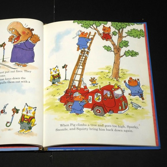VTG Little Golden Storybook Richard Scarry 'Busiest Fire Fighters Ever!' 1993 - Picture 4 of 13